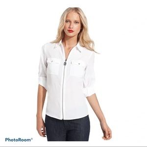 Michael Kors White Blouse Size 6